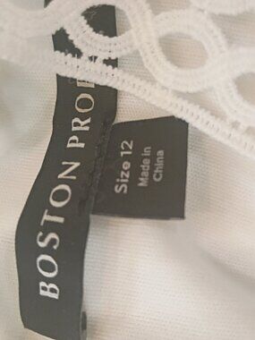 Boston Proper White Dress size 12.  Perfect for Easter!